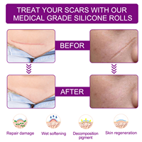 ELAIMEI Meilleurs produits de traitement des cicatrices de keloides par bande de silicone pour abdominoplastie, feuilles de silicone transparentes professionnelles pour les soins de la peau