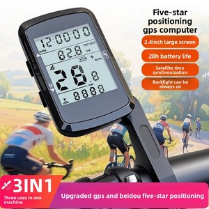 Compteur GPS sans fil étanche pour vélo, écran tachymètre et odomètre pour l'entraînement cycliste et la navigation (vente en gros) - Product Image 6