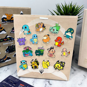 Оптовая продажа, унисекс, металлические аниме-эмалевые булавки Jigglypuff Squirtle Raichu, Детские Броши из сплава для одежды, вечеринки, свадьбы, подарки - Product Image 2