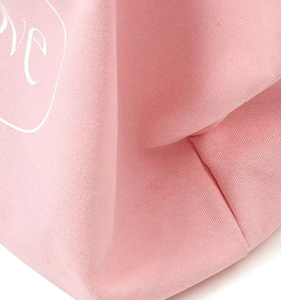 Chất Lượng Cao Thân Thiện Với Môi Có Thể Gập Lại Lớn Allover In Ấn Vải Tote Vai Túi Tote Túi Tùy Chỉnh Tình Yêu Màu Hồng Bông Túi Vải - Product Image 5