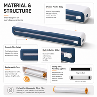 Séparateur de film plastique mural pour réfrigérateur, machine à découper en film alimentaire rechargeable