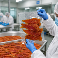 Friandises pour chiens en gros de l'usine OEM ODM : Poitrine de poulet et de canard séchées naturellement, collation protéinée sans céréales pour digestion sensible