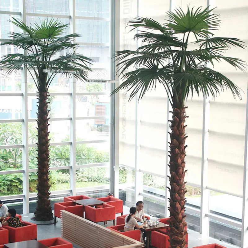 K01271 Outdoor indoor di simulazione fiore artificiale verde di palma alberi decorativi d'oro albero di palma per la cerimonia nuziale