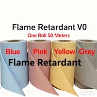 Rouleau de tissu isolant en fibre de verre haute température, bande de joint de dissipation thermique, gris, 10 kV, 300 mm x 50 m
