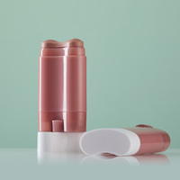 Flacon roll-on rose recyclable en PET de 60 ml, 66,6 g, 63x120 mm, calibre 63, en plastique, pour déodorant en marque blanche