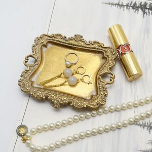 Ingrosso Vintage Piccolo Oro Antico Cintolino Piatto Gioielli Anello Portagioie Vassoio per Congelamento per Compleanno e Regali di Nozze - Product Image 4