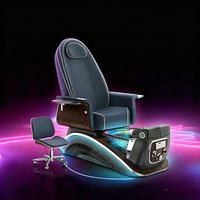 Fauteuil de pédicure électrique multifonctionnel et peu encombrant, de luxe, avec massage par vibration et siège inclinable, idéal pour les startups de salons de manucure