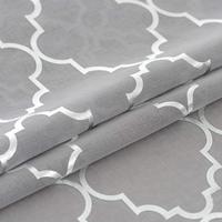 Rideaux transparents gris à motif de carreaux marocain, 100% polyester, filtre léger, œillets, Voile gris pour chambre à coucher
