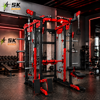 SK Commercial Station d'entraînement multifonctionnelle avec machine à câbles, Smith Machine et Power Rack, Équipement de musculation professionnelle