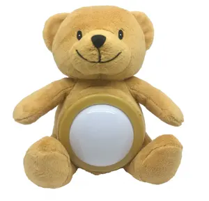 Customized Cute Super Soft Stuffed Animal Electronic Bear Plush Toys led animals night lights