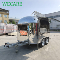 WECARE Remorque alimentaire mobile pour gâteaux, beignets, glaces, poulet rôti, kebab, hot-dogs, avec équipement de cuisine