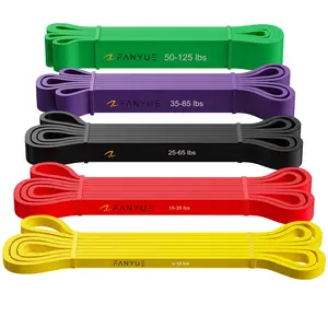 Pull Up Assist Band Fitness Strength Band Power Exercise Custom Latex Stretch Long Resistance Power Bands Set/