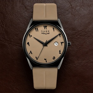Reloj de Cuarzo con Números Arábigos Color Desierto, Calendario, Resistente al Agua, Correa de Silicona, Hebilla Magnética, Reloj SABR para Hombre - Product Image 3