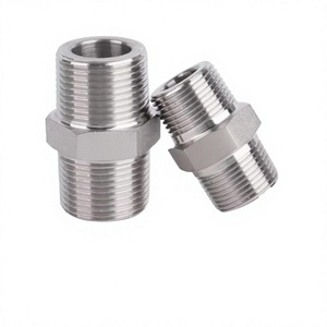 Niple Hexagonal de Acero Inoxidable con Superficie Lisa y Rosca Macho Recta, Forjado, 3000LB, Accesorios para Tuberías de Alta Presión - Product Image 2