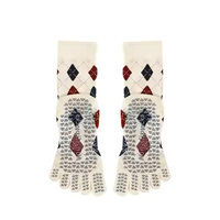 Chaussettes de yoga et de pilates professionnelles pour adultes, mi-longues, pour l'hiver, pour femmes, antidérapantes, en coton et élasthanne, rayées, respirantes
