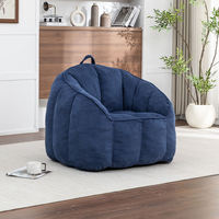 Fauteuil géant en forme de pouf, canapé moderne et écologique en velours côtelé, confortable pour salon et hôtel, canapé compressé