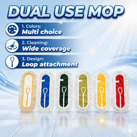 Recharge de balai à poussière à large couverture avec fixation par boucle, options multicolores, pour le nettoyage des hôtels et hôpitaux
