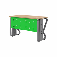 Table d'ordinateur moderne en acier pour laboratoire informatique scolaire, salle informatique de classe primaire - Mobilier scolaire durable et réglable en hauteur
