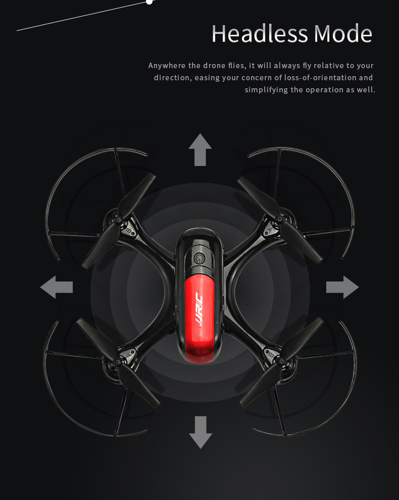 JJRC H69 Drone, headless mode anywhere the drone flies, it will always fly