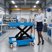 Plataforma Elevadora de Tijera Eléctrica JIALITE 500KG, Carro Elevador Hidráulico Móvil de Acero al Carbono 1200x600mm, Nueva para Taller