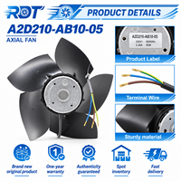 Ventilateur axial AC A2D210-AB10-05 400V triphasé 130W 3050 tr/min 210mm à pales métalliques pour refroidissement d'armoire d'onduleur – Pièce de rechange