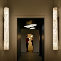 Appliques murales WanShi Alabaster SUMATRA au prix d'usine, éclairage LED moderne de luxe, blanc chaud 3500K, 75 Lm/W pour salle de bain, garantie 5 ans