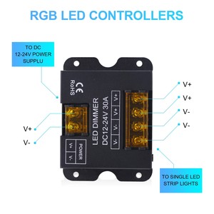 DC 5V 12V 24V Touch Panel <strong>LED</strong> Dimmer Switch 30A 50A <strong>Wireless</strong> <strong>Controller</strong> for Single Color/CCT/RGB/RGBW/RGBWC <strong>LED</strong> Strip - Product Image 3