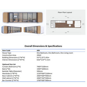 Cabane préfabriquée Apple, bâtiment préfabriqué en conteneur doté de la technologie, design moderne, <span class=keywords><strong>maison</strong></span> <span class=keywords><strong>à</strong></span> montage rapide pour hôtel, appartement - Product Image 6