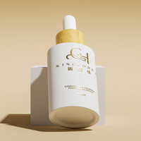 Nouveau produit 80ml à paroi épaisse rouge clair brumeux bouteille d'huile essentielle en plastique PETG flacon compte-gouttes d'huile capillaire pour emballage cosmétique
