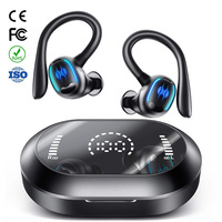 Écouteurs Bluetooth 5.3 Sport Earhook 635 avec certification CE Rohs pour l'exercice physique, étanches IPX7, suppression du bruit, écouteurs sans fil TWS