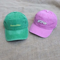 Casquette de baseball en coton lavé avec logo brodé personnalisé, style vintage 6 panneaux, casquette de papa à visière incurvée, réglable, unisexe, casquette de sport, vente en gros OEM