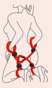 Menottes réglables en corde tressée double, Kit de contrainte à thème, Accessoire de lingerie sexy pour jeux de rôle - Product Image 5