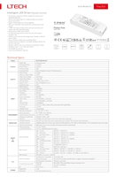 Controlador LED Triac CC LTECH de 20W, circuito de protección contra sobrecarga, EAC, SELV, RCM, iluminación para grandes espacios interiores, SE-20-300-650-G1T