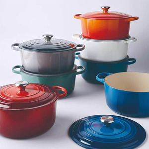 Luxury 11-Piece Enameled Cast Iron Cookware Collection, Vibrant Color Nonstick Dutch Oven Set - Product Image 5