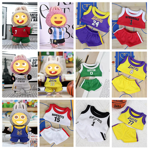 Trajes de <span class=keywords><strong>Baloncesto</strong></span> y Fútbol + Juguete DIY de Macaron con Corazón, Ropa de Felpa de Tela/Nylon de 17 cm, Muñecas de Dibujos Animados Unisex, Muñeca a Pilas - Product Image 5