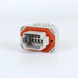 Conector automotivo de vedação à prova d'água para automotivo, agulha de dobra material de série DT Pa46 10 IP67 macho, conector automotivo cinza UL94 V-0