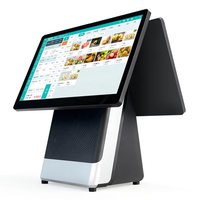 15.6 Inch LED Touch Screen POS Monitor with Printer for Small Business Restaurant Cash Register POS System Machine