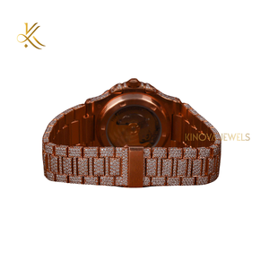 นาฬิกาเพชรมอยส์ซอไนท์หน้าปัดทรงกลมพร้อมสายขัดเงาเพื่อความสมดุลของความเงางามและสไตล์ที่ละเอียดอ่อนเหมาะสำหรับการทำงานและงาน - Product Image 3