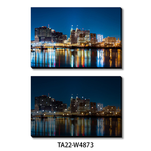 Adornos LED personalizados, pintura en lienzo con luces LED, vista del Puente de la ciudad, impresión en lienzo, decoraciones de pared - Product Image 6