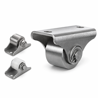 Stainless Steel Nylon U Bearing Small Rail Wheel Flat Wheel Pulley Roller Sheave Runner Guide Trolley Mobile Cart Track Wheel