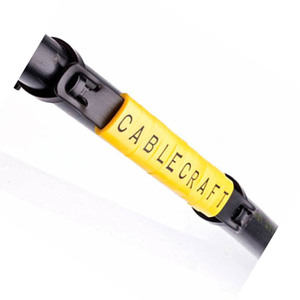 Cablecraft <b>Pvc</b> Black Signage Carrier <b>Strip</b> Identification Label Holder For Cable Management - Product Image 1