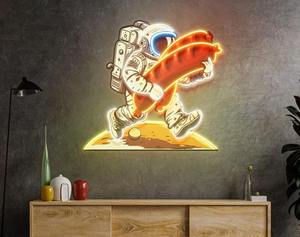 Astronauta Lua Neon Sign Custom Handmade LED Neon Light <span class=keywords><strong>Wall</strong></span> Decor para Game Room Bar Party Quarto Art Shop ou Decoração para casa - Product Image 5