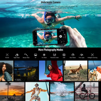 Teléfono Inteligente Resistente Ulefone Armor X13 4G, Dos LED Infrarrojos, Pantalla HD+ de 6.52'', Batería Enorme de 6320 mAh, IP68, GPS, NFC Opcional, Teléfono Celular Inteligente Resistente