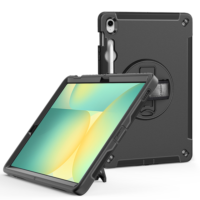 360 Rotatable Stand Stylus Slot Shoulder Strap Rugged Tablet case for Samsung Tab S10 FE Plus 12.4 Inch Case SM-X620 SM-X626B