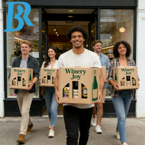 Scatole Personalizzate Riciclabili per Bicchieri da Vino con Finestra, Confezione da Asporto per 3 Bicchieri, Scatola Regalo in Cartone Kraft per Boccali da Birra, Portabottiglie per Bevande - Product Image 4