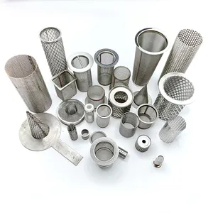 Stainless Steel Wire Mesh Metallic Filters Cylinder Perforated Filter Tube filter elements