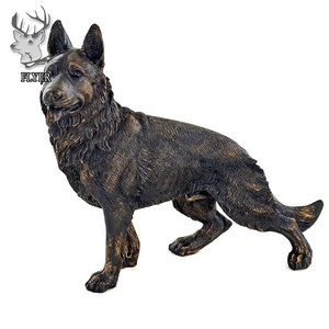 Al Aire Libre Metal Animal perro escultura decoraciones bronce latón <span class=keywords><strong>pastor</strong></span> alemán escultura estatua para la <span class=keywords><strong>venta</strong></span> - Product Image 1