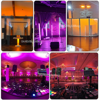 Les deux éclairages de mariage 12x18W RGBWA + UV LED sans fil dmx Battery Wash uplights avec WIFI & IR Dj effets d'événement de scène