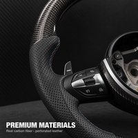 Volant de voiture personnalisé en cuir et fibre de carbone pour M3 M5 E90 E70 E72 E84 E82 E87 E53 F10 F20 F30