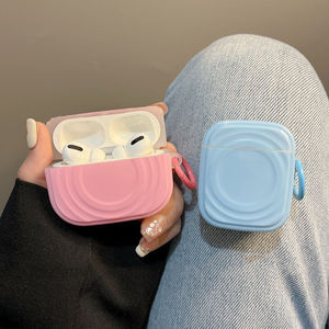 Vagues colorées Simple <span class=keywords><strong>pas</strong></span> <span class=keywords><strong>cher</strong></span> en gros nouveau Style couverture d'écouteur pour <span class=keywords><strong>Airpods</strong></span> 1 <span class=keywords><strong>2</strong></span> Pro 2e génération et 3 accessoires de casque de qualité - Product Image 4